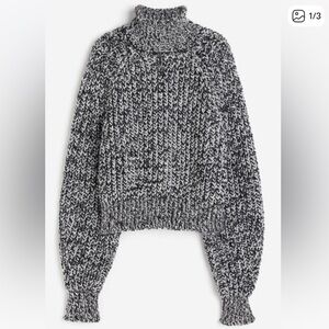 H&M Black and White Knit Sweater